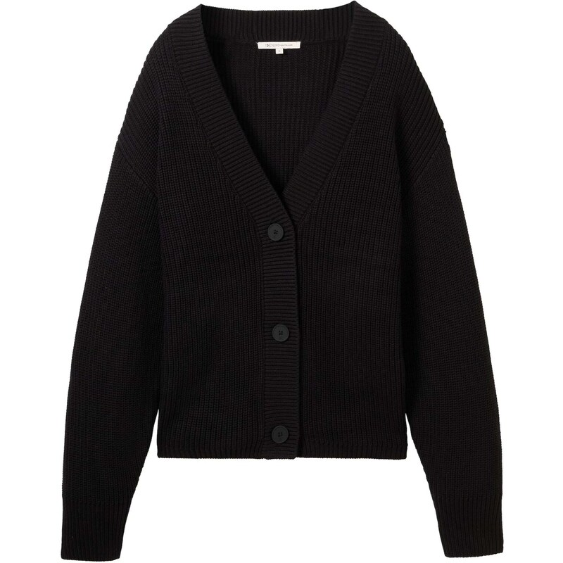 TOM TAILOR DENIM Pletena jopa črna