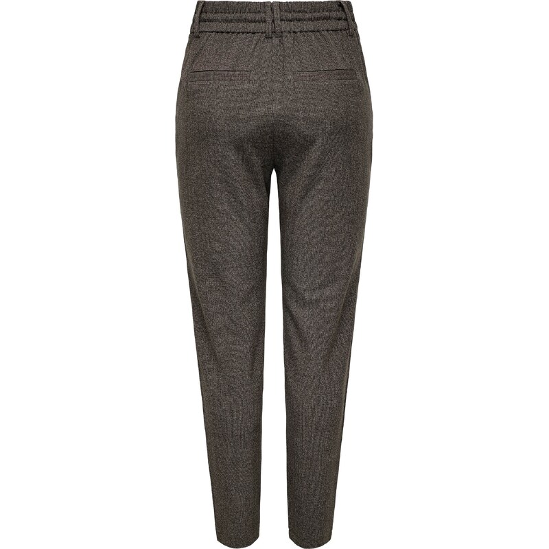 ONLY Hlače z naborki črna / naravno bela