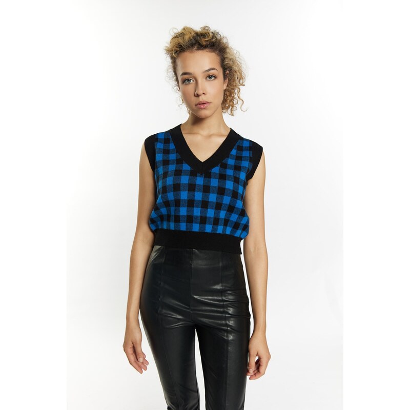 myMo ROCKS Pulover modra / črna