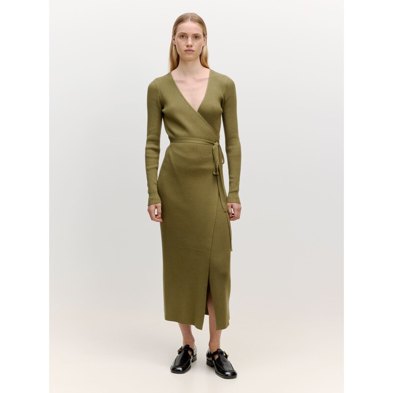 EDITED Pletena obleka 'Mailien' zelena