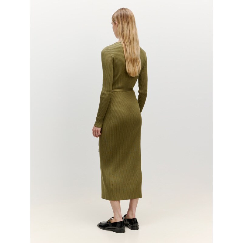 EDITED Pletena obleka 'Mailien' zelena