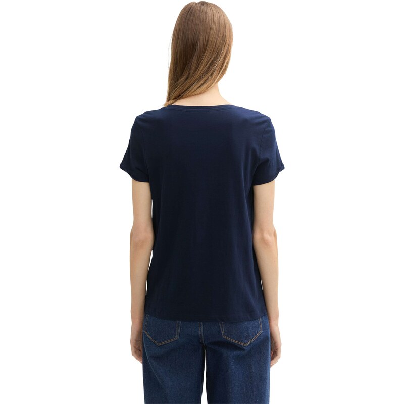 TOM TAILOR DENIM Majica mornarska / off-bela