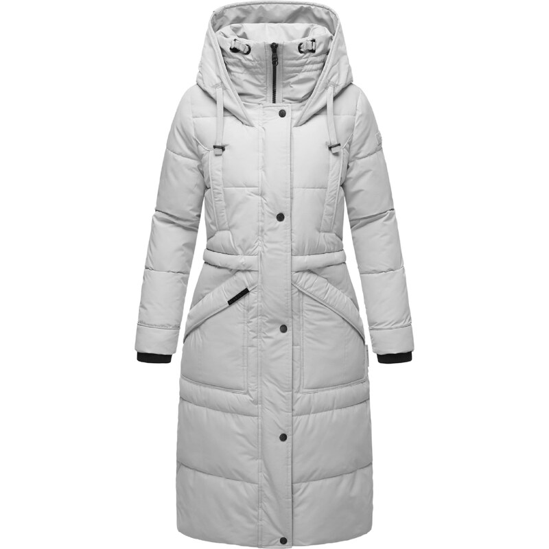 MARIKOO Zimski plašč 'Ayumii' svetlo siva / črna
