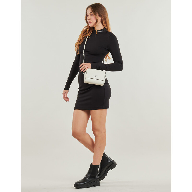 Calvin Klein Jeans Kratke obleke LOGO ELASTIC MILANO DRESS Calvin Klein Jeans