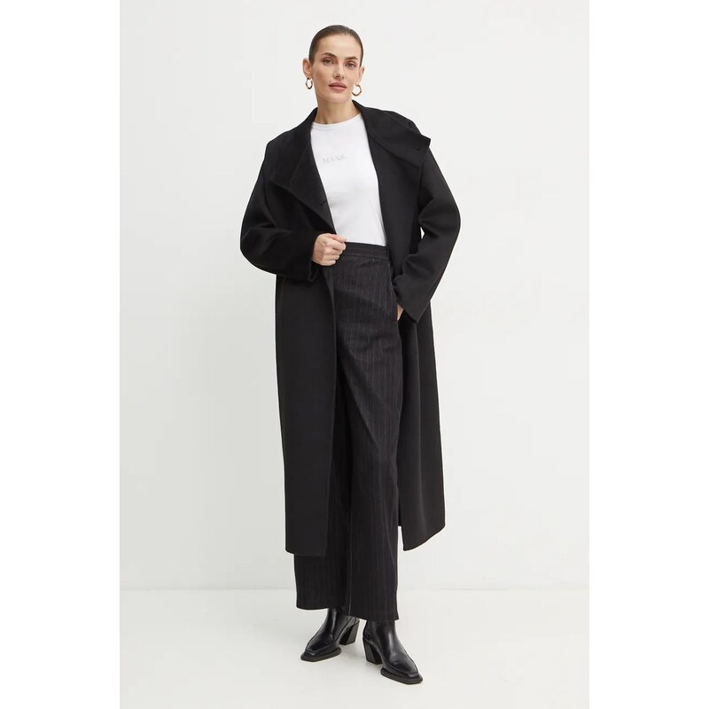 Plašč s primesjo volne Boss Orange