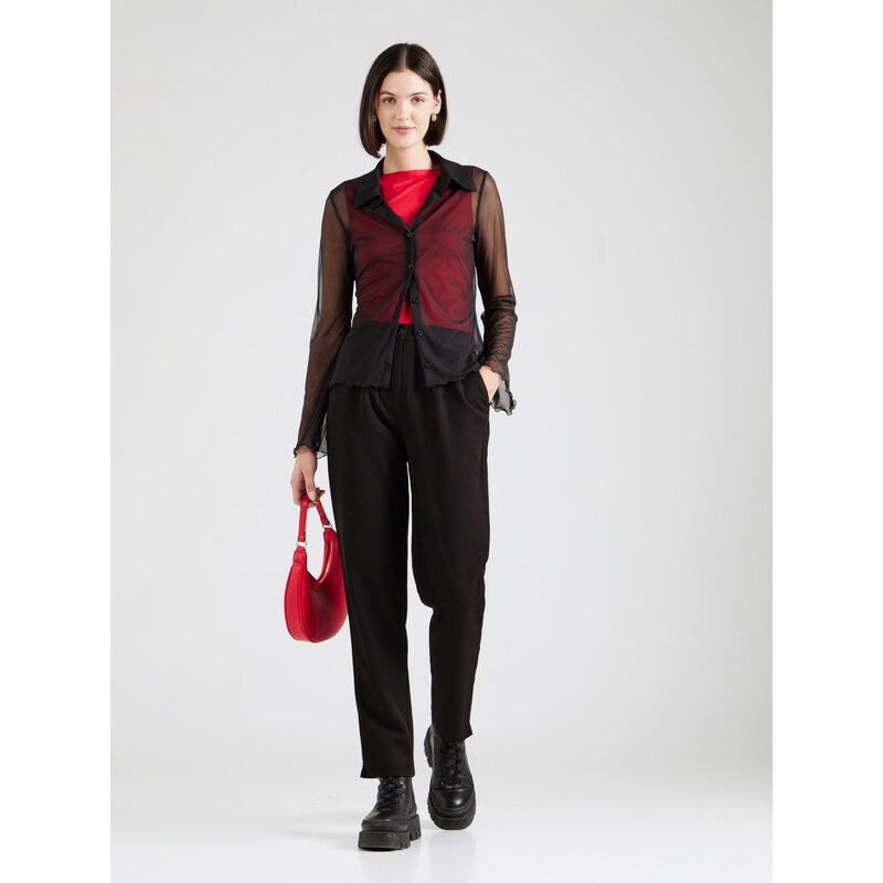 PIECES Hlače z naborki 'Kamil' črna