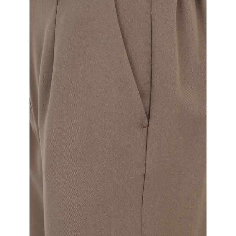 PIECES Hlače z naborki 'PCKamil' mokka