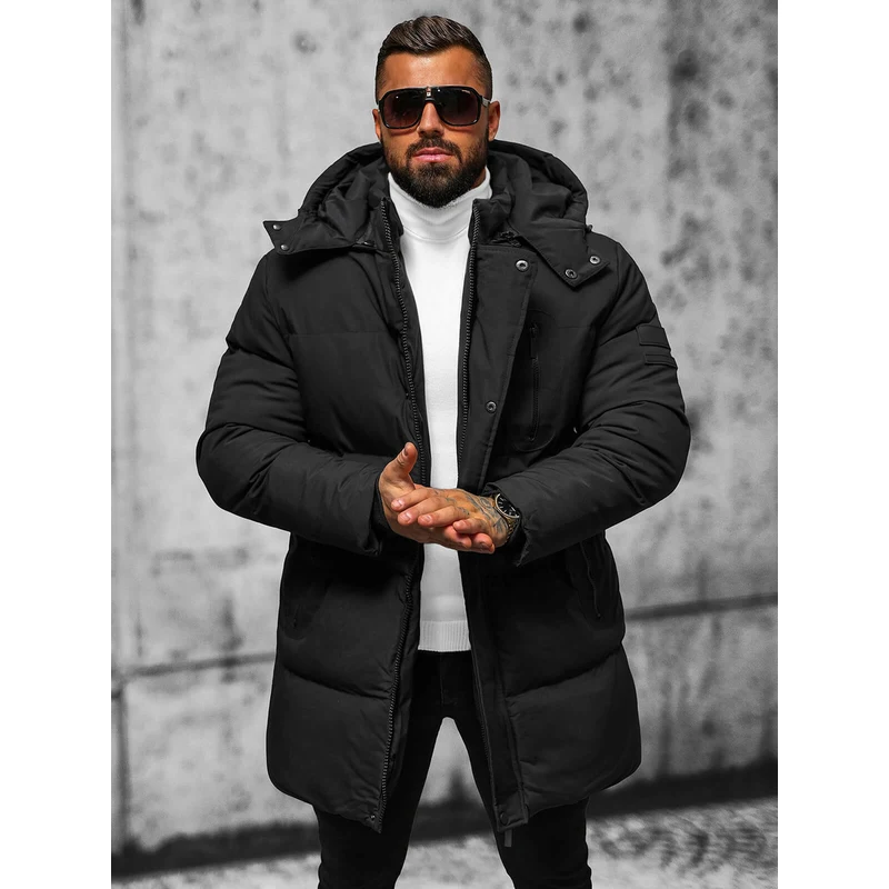 Moška zimska jakna črna OZONEE JS/5M3118/392