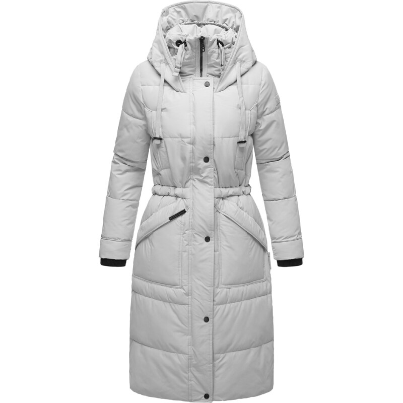 MARIKOO Zimski plašč 'Ayumii' svetlo siva / črna