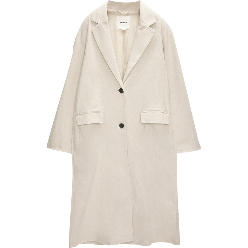 Pull&Bear Prehoden plašč ecru