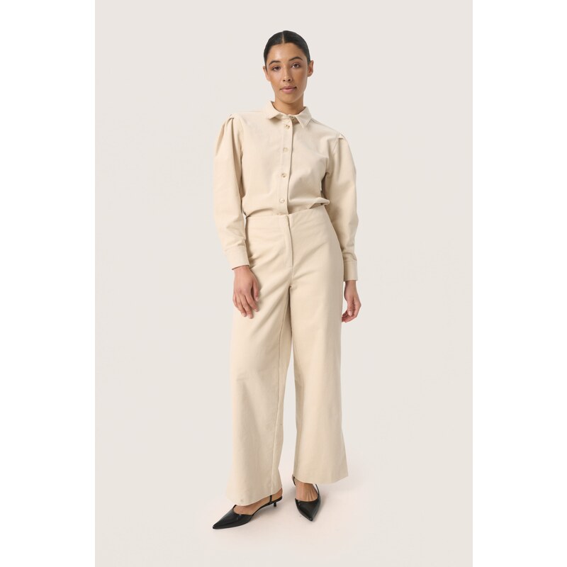 SOAKED IN LUXURY Hlače 'Helle' bež