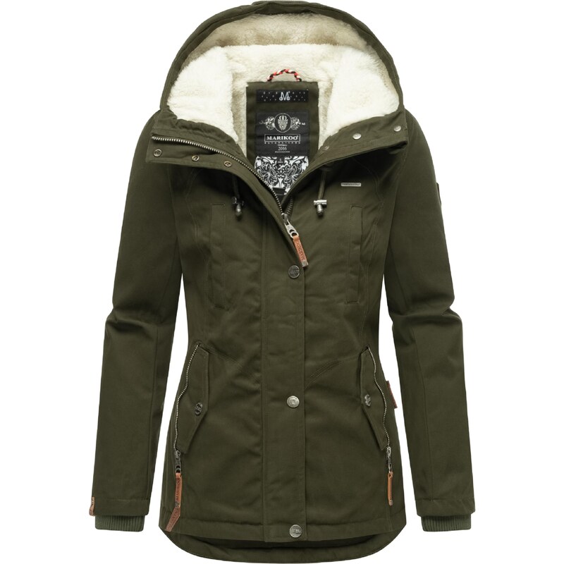 MARIKOO Zimska jakna 'Bikoo' umbra / temno zelena