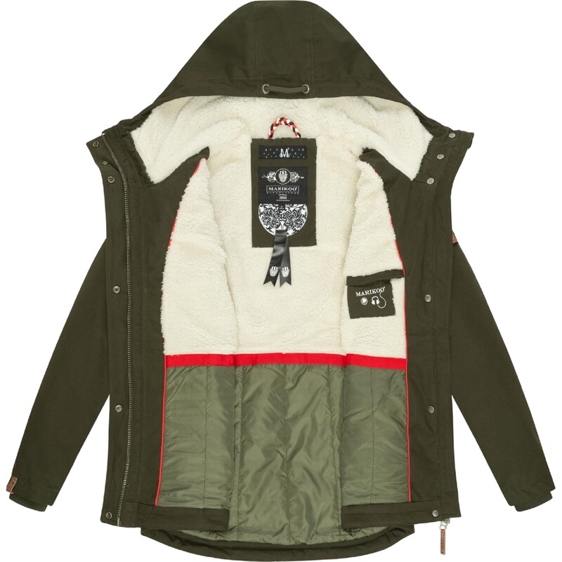 MARIKOO Zimska jakna 'Bikoo' umbra / temno zelena