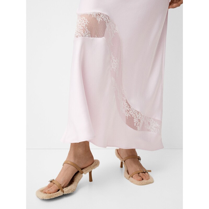 Bershka Večerna obleka pastelno roza