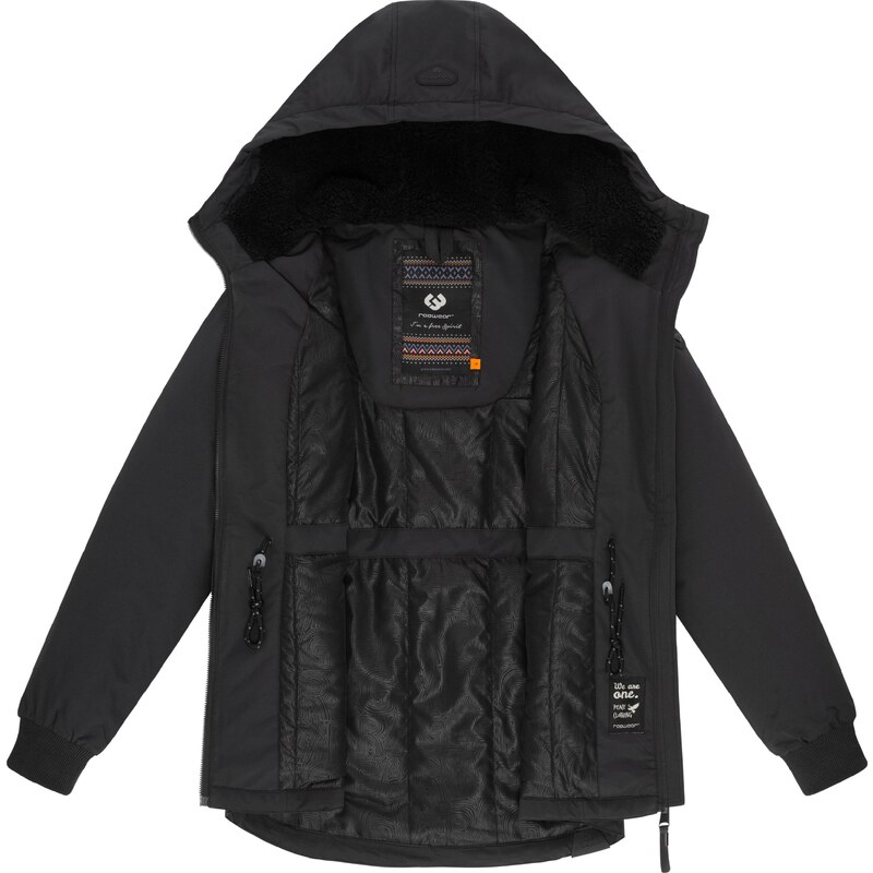 Ragwear Funkcionalna jakna 'Dowey Warm Rain' črna