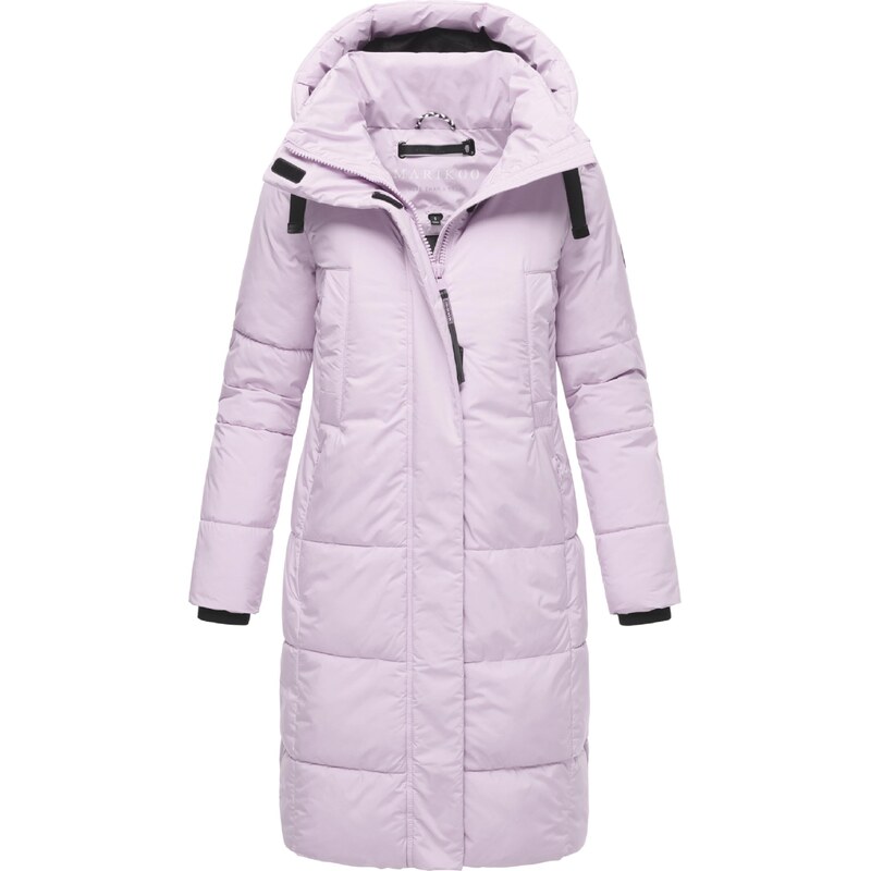 MARIKOO Zimski plašč roza / črna