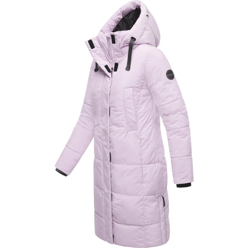 MARIKOO Zimski plašč roza / črna