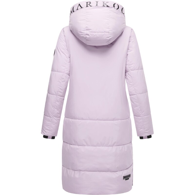 MARIKOO Zimski plašč roza / črna