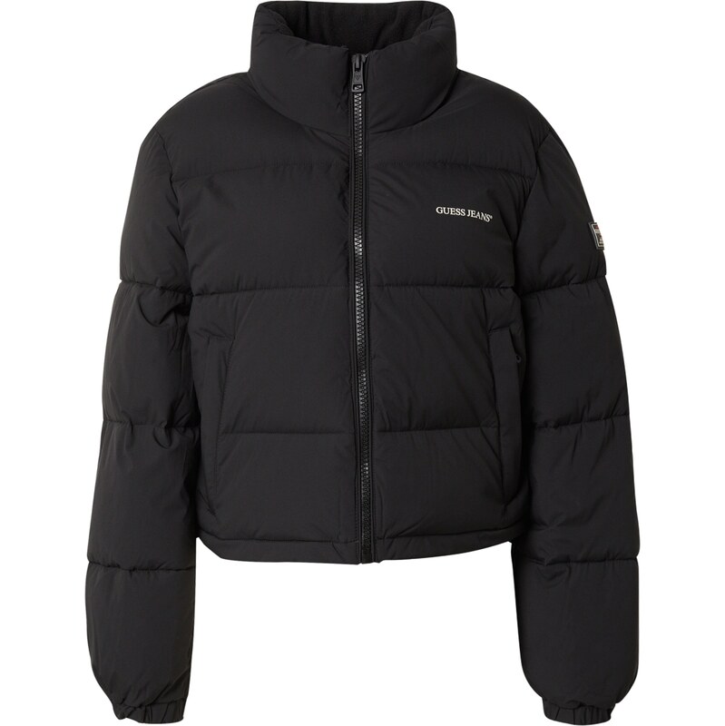 GUESS JEANS Zimska jakna črna / bela