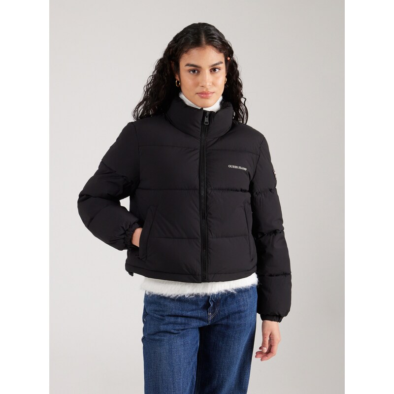 GUESS JEANS Zimska jakna črna / bela