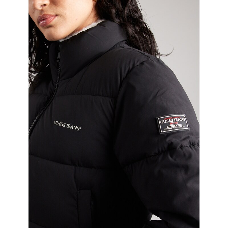 GUESS JEANS Zimska jakna črna / bela