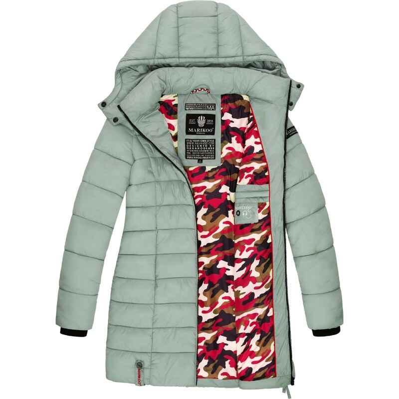 MARIKOO Zimski plašč 'Abendsternchen' svetlo zelena