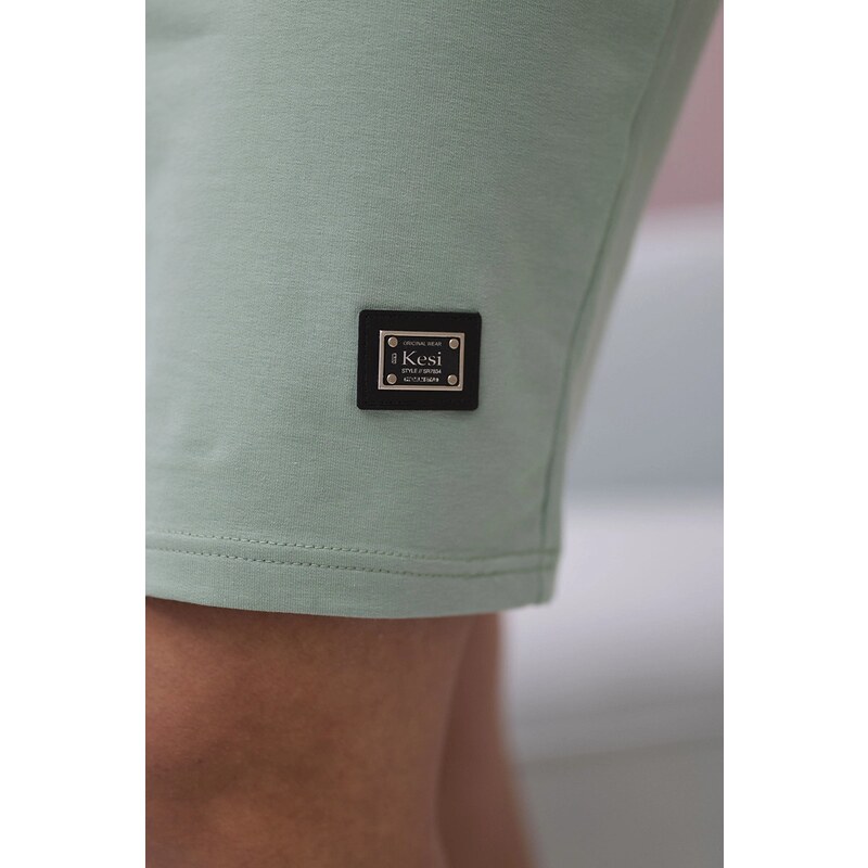 Kesi Dark mint dress with neck tie