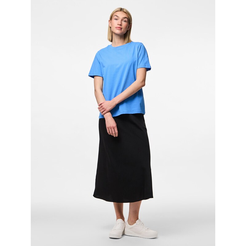 PIECES Majica 'PCRia' nebeško modra