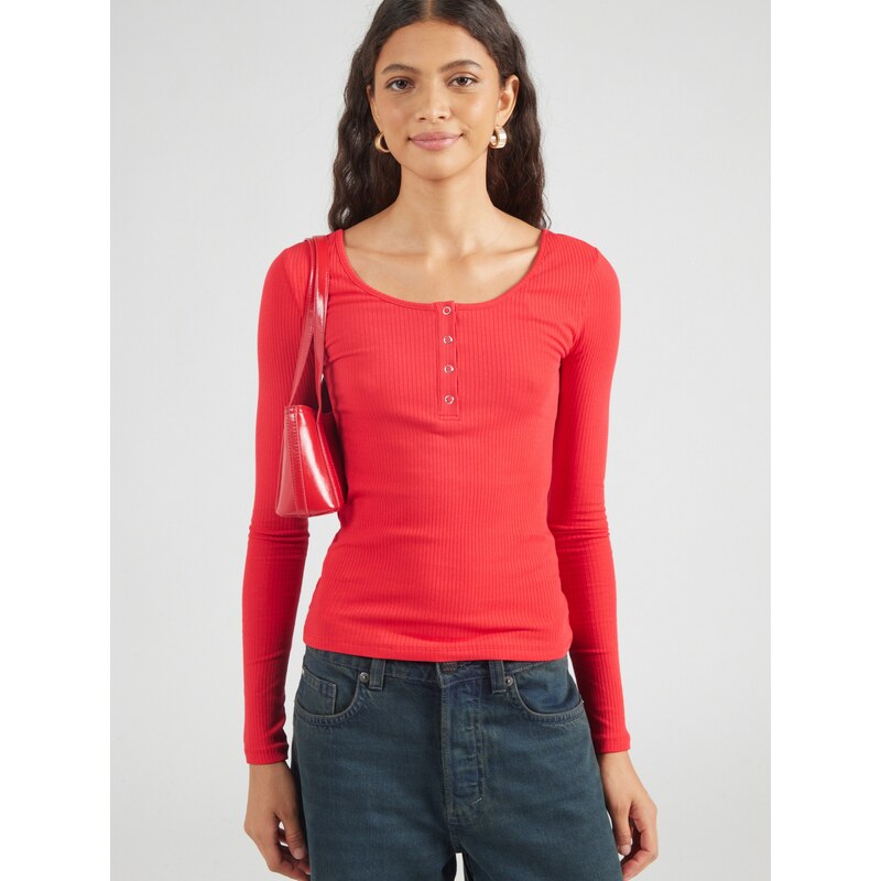 PIECES Majica 'PCKITTE' rdeča