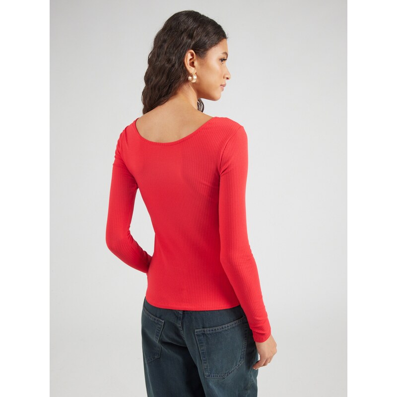 PIECES Majica 'PCKITTE' rdeča