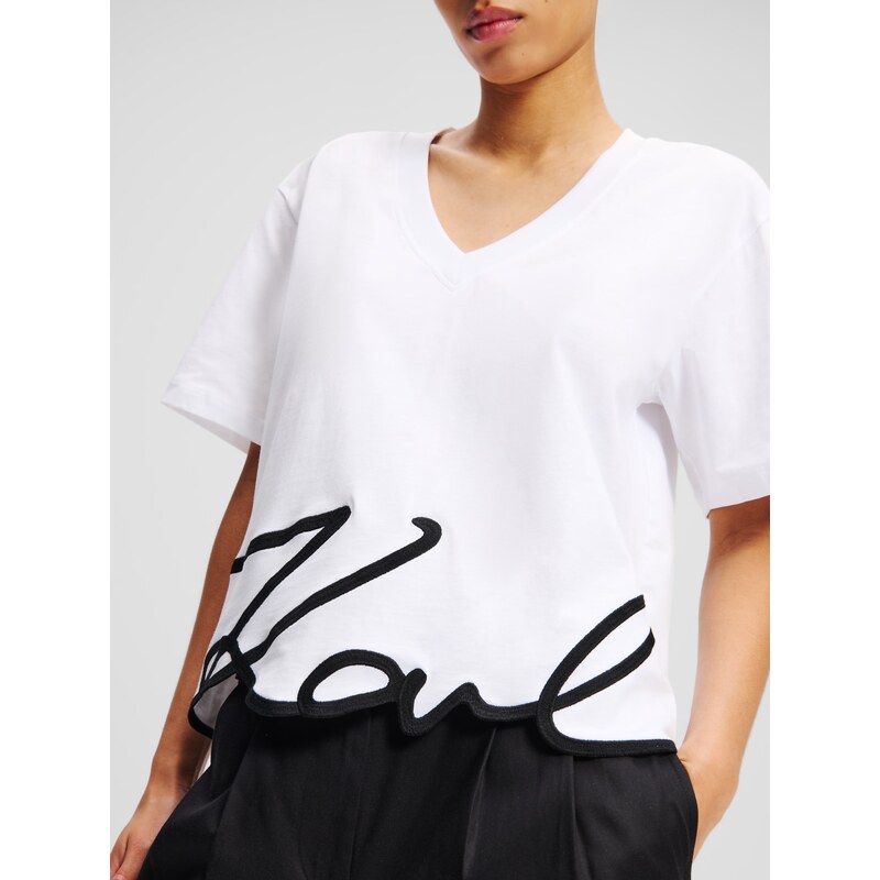 Karl Lagerfeld Majica črna / bela