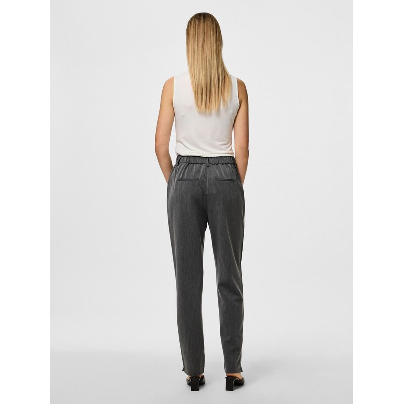 PIECES Hlače z naborki 'PCKamil' grafit