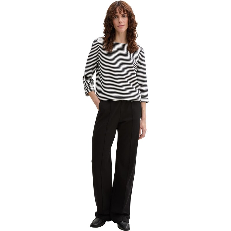 TOM TAILOR Majica temno modra / bela