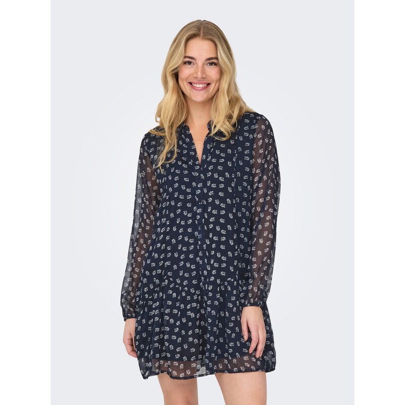 ONLY Dolga srajca 'ONLEMILIE' nočno modra / bela