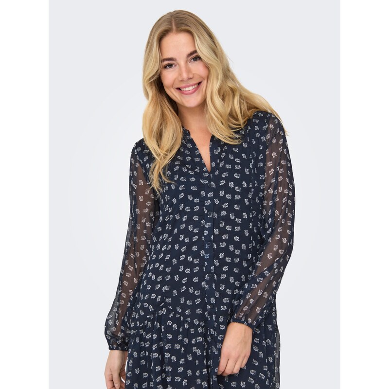 ONLY Dolga srajca 'ONLEMILIE' nočno modra / bela