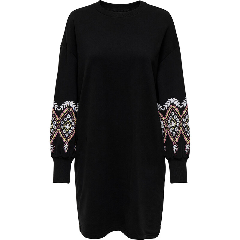 ONLY Obleka 'ONLBrooke' oranžna / črna / bela