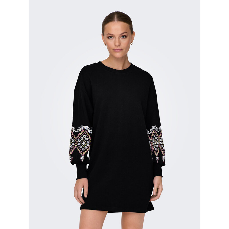 ONLY Obleka 'ONLBrooke' oranžna / črna / bela