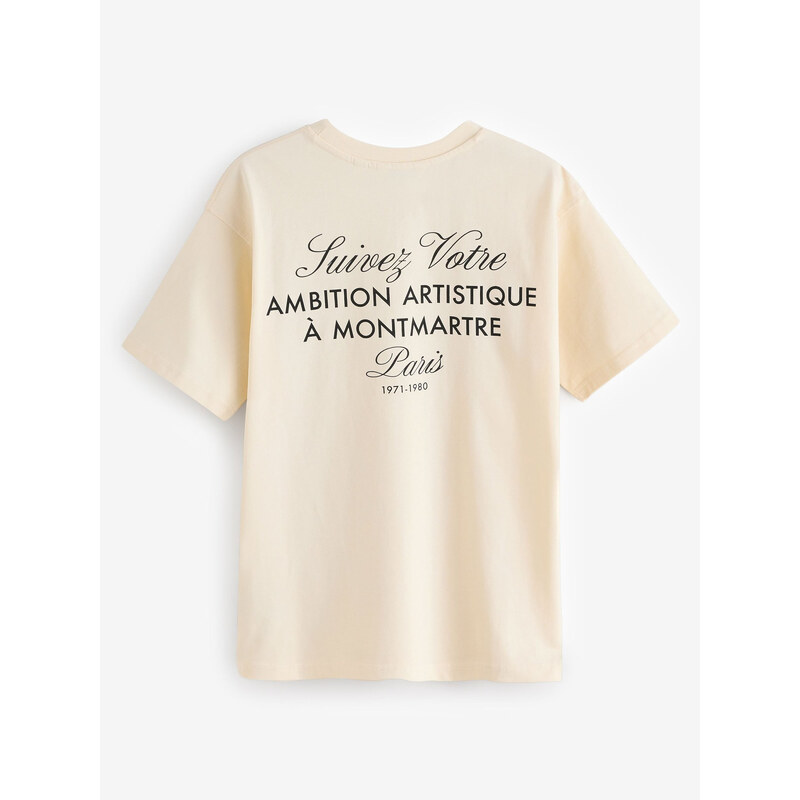 Next Majica ecru / črna