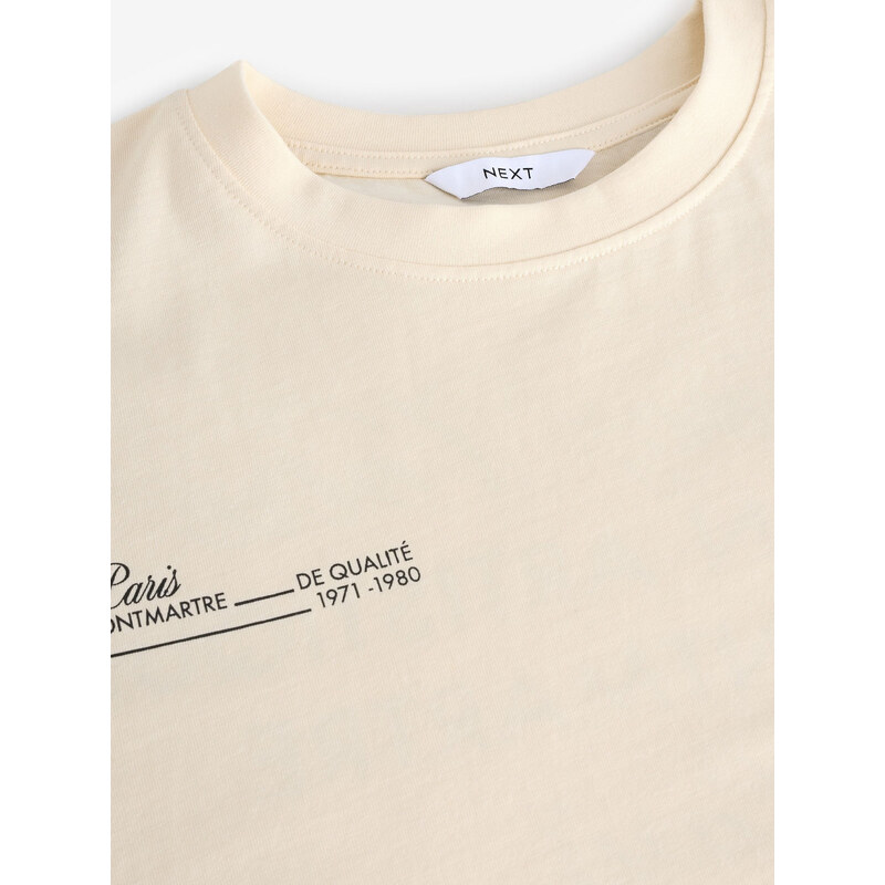 Next Majica ecru / črna