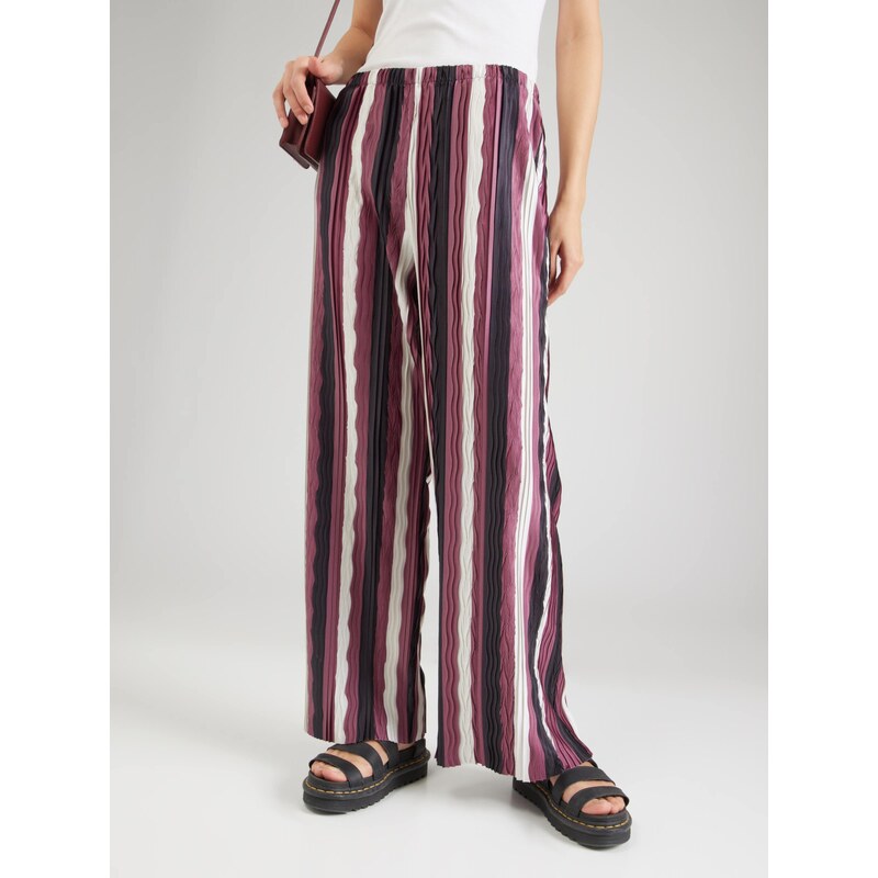 TOPSHOP Hlače burgund / črna / bela