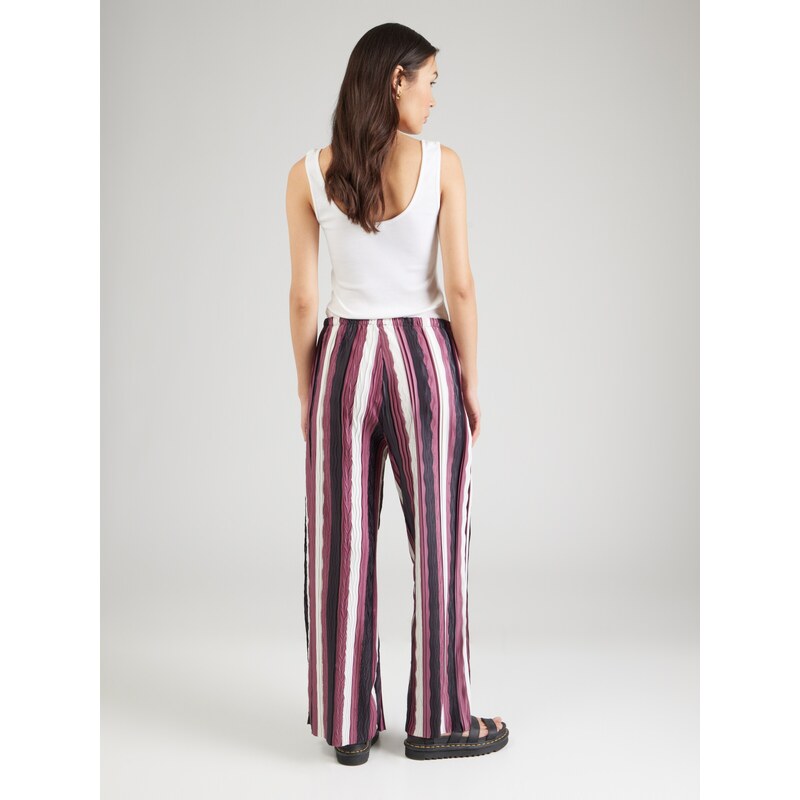 TOPSHOP Hlače burgund / črna / bela