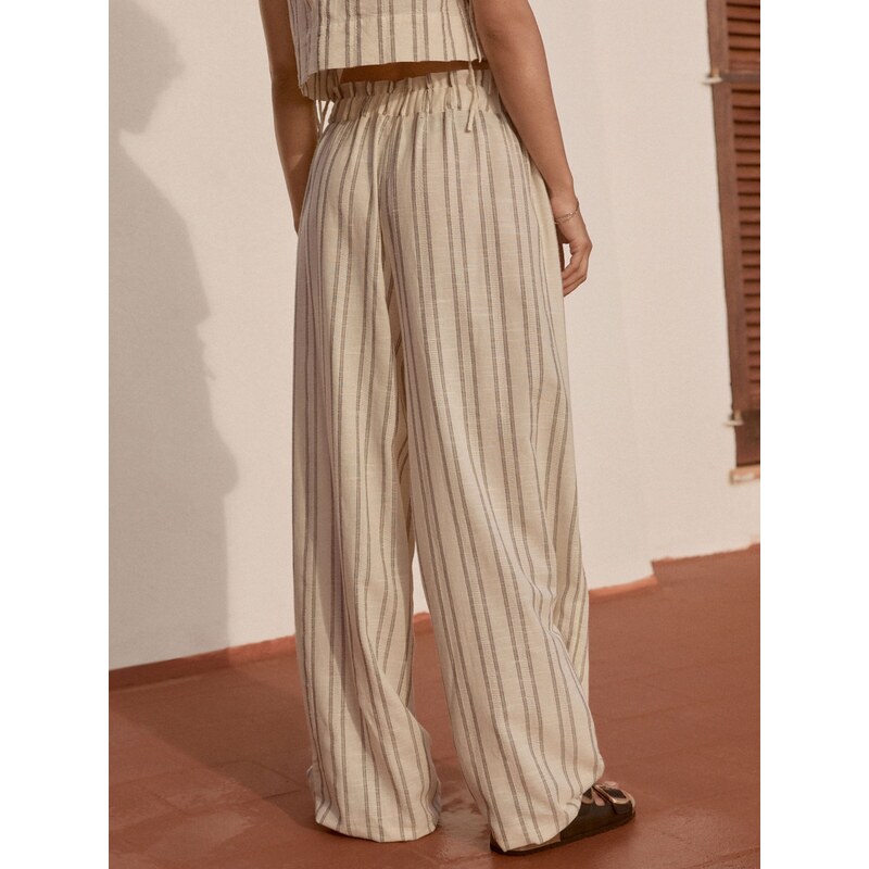 Next Hlače svetlo bež / jelka