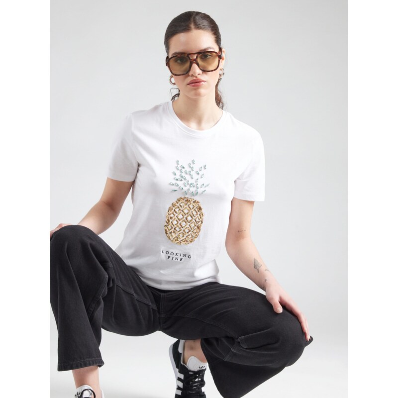 ONLY Majica 'ONLKITA' zlata / zelena / bela