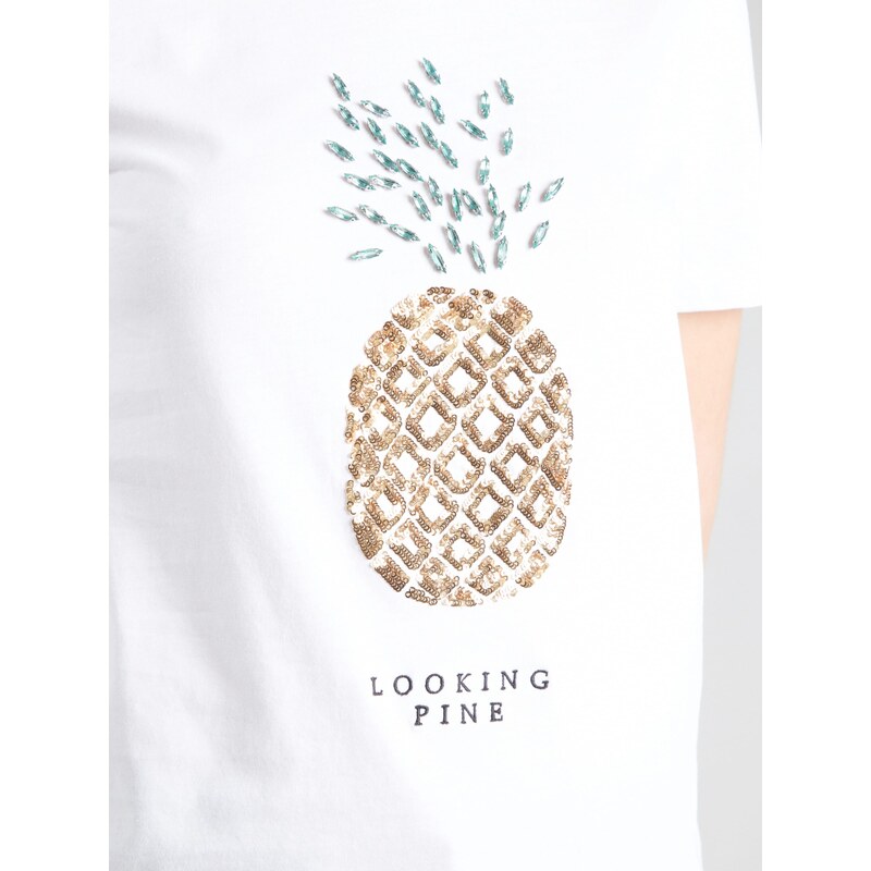 ONLY Majica 'ONLKITA' zlata / zelena / bela