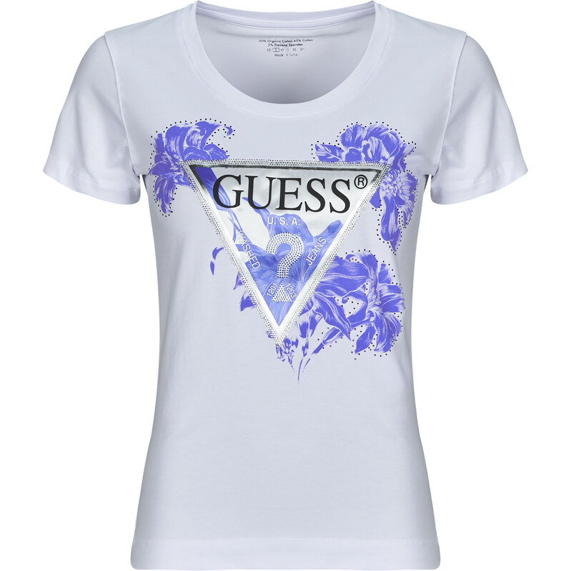 Guess Majice s kratkimi rokavi CN FLOWER TRIANGLE Guess