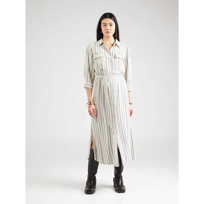 VERO MODA Dolga srajca 'VMBAYA' bež / črna / srebrna