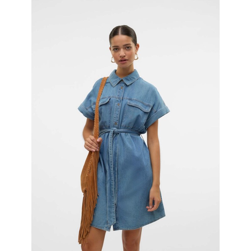 VERO MODA Dolga srajca 'VMNotus' moder denim