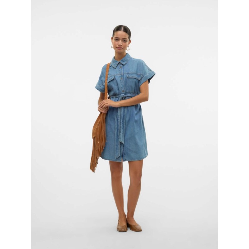 VERO MODA Dolga srajca 'VMNotus' moder denim