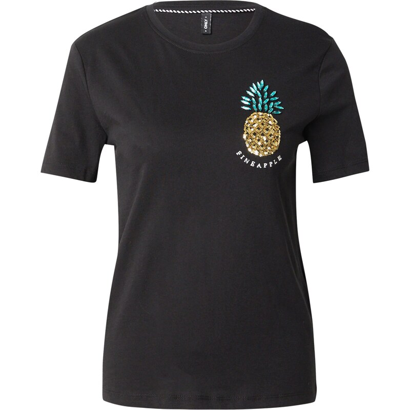 ONLY Majica 'KITA' mešane barve / črna