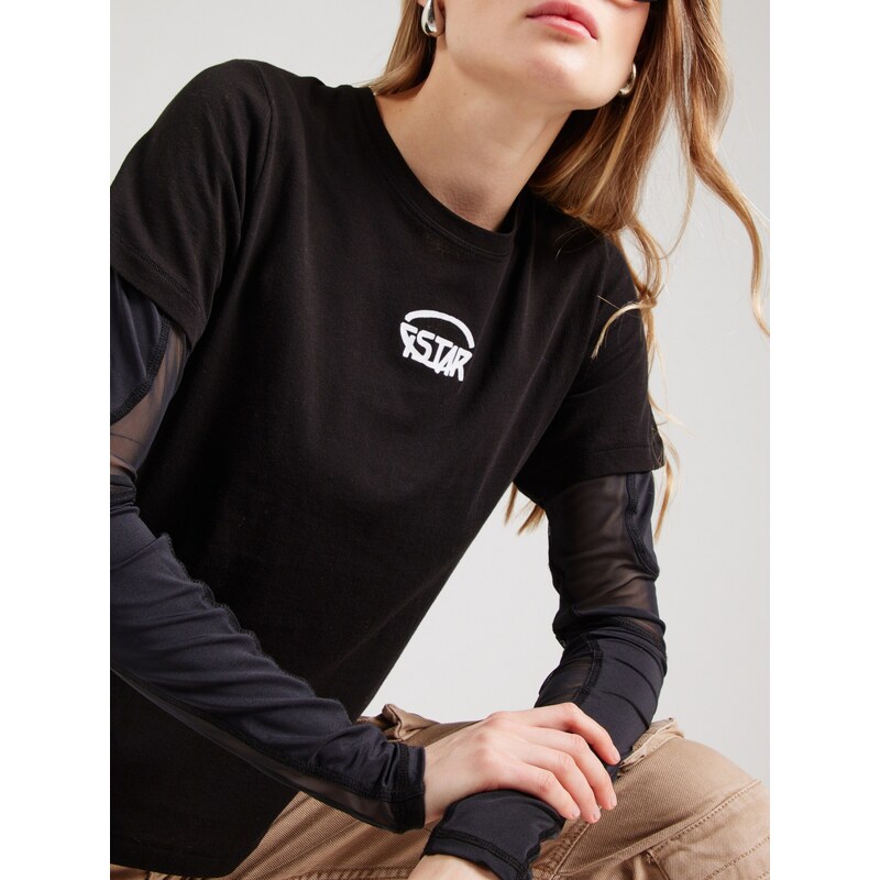 G-STAR Majica črna / bela